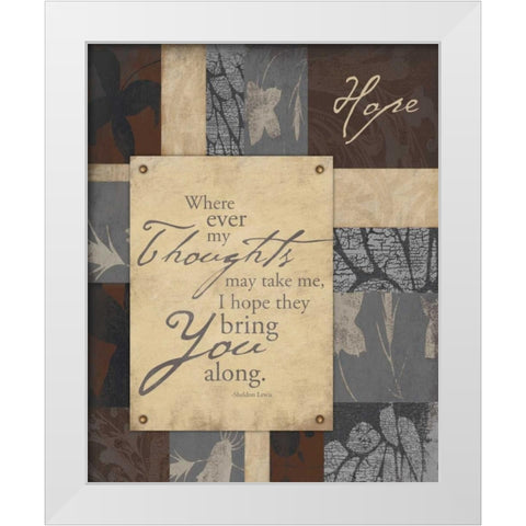 Hope2 Clean Edge White Modern Wood Framed Art Print by Grey, Jace