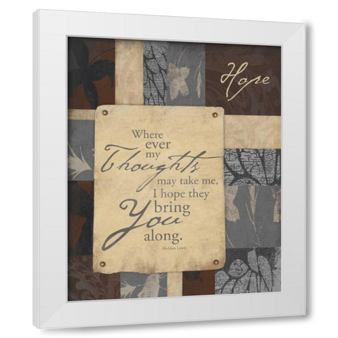 Hope 2 White Modern Wood Framed Art Print by Grey, Jace