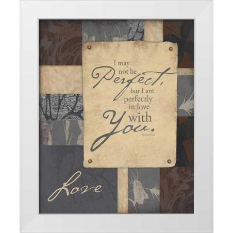 Love 2 White Modern Wood Framed Art Print by Grey, Jace