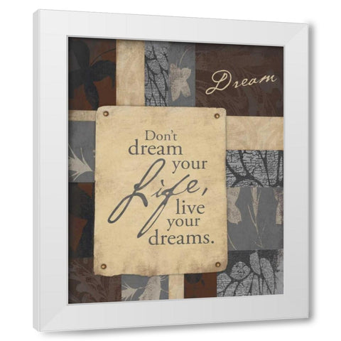 Dream White Modern Wood Framed Art Print by Grey, Jace