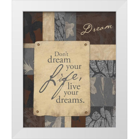 Dream White Modern Wood Framed Art Print by Grey, Jace