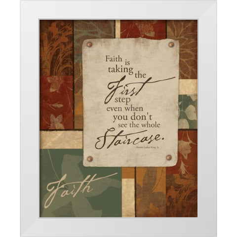Faith White Modern Wood Framed Art Print by Grey, Jace