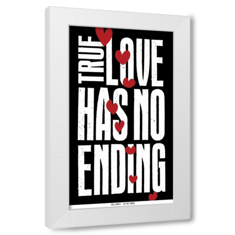 True Love White Modern Wood Framed Art Print by Grey, Jace