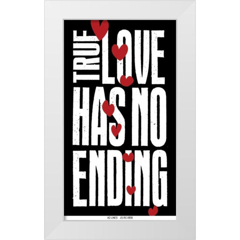 True Love White Modern Wood Framed Art Print by Grey, Jace