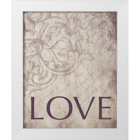 love White Modern Wood Framed Art Print by Grey, Jace