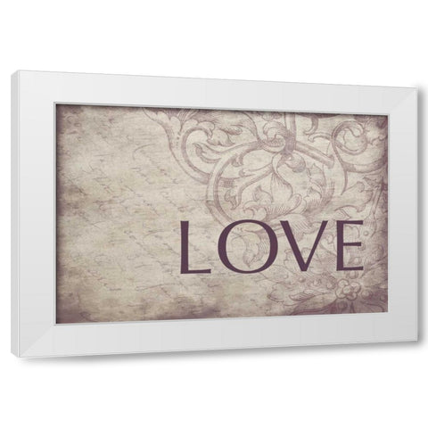 love White Modern Wood Framed Art Print by Grey, Jace