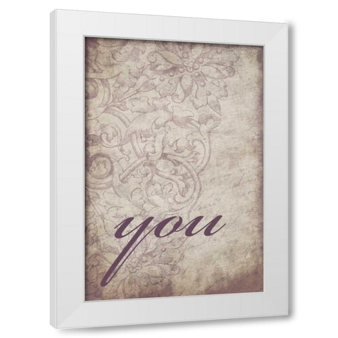 you White Modern Wood Framed Art Print by Grey, Jace