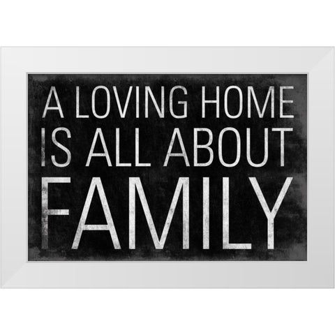 Family White Modern Wood Framed Art Print by Grey, Jace