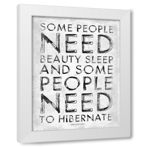 Hibernate White Modern Wood Framed Art Print by Grey, Jace
