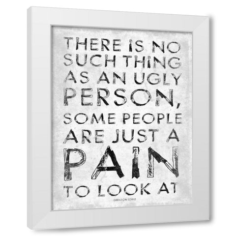 Pain White Modern Wood Framed Art Print by Grey, Jace