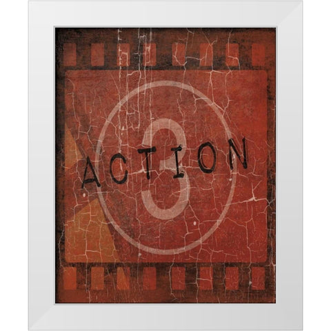 Action White Modern Wood Framed Art Print by Grey, Jace
