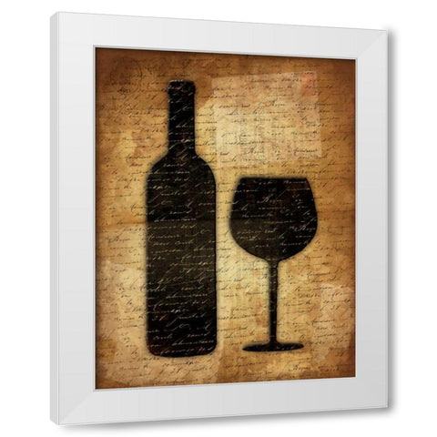 Wine Shadows White Modern Wood Framed Art Print by Grey, Jace