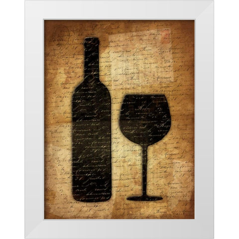 Wine Shadows White Modern Wood Framed Art Print by Grey, Jace