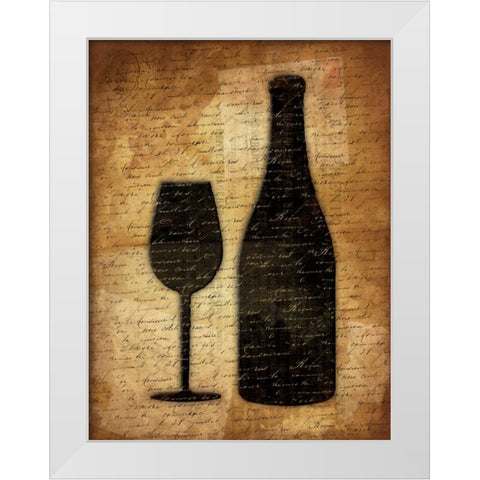 Wine Shadows 2 White Modern Wood Framed Art Print by Grey, Jace