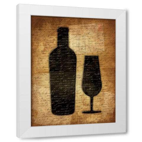 Wine Shadows 3 White Modern Wood Framed Art Print by Grey, Jace