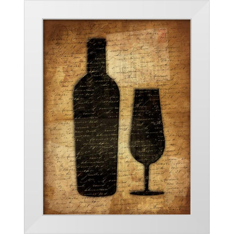 Wine Shadows 3 White Modern Wood Framed Art Print by Grey, Jace