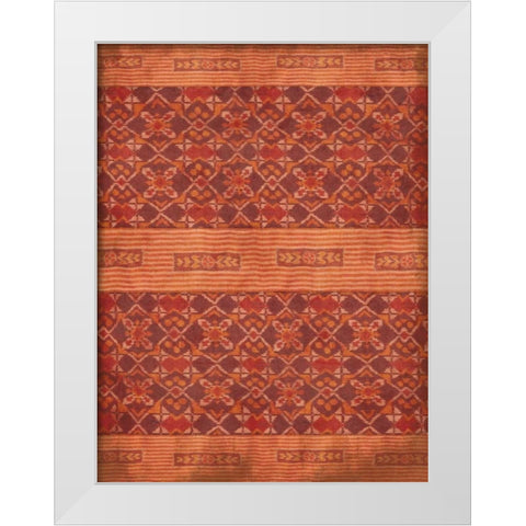 IKAT White Modern Wood Framed Art Print by Grey, Jace