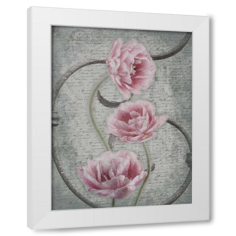 Floral Fence 2 White Modern Wood Framed Art Print by Grey, Jace