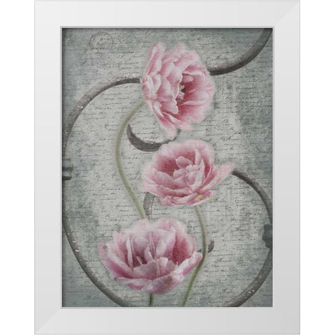 Floral Fence 2 White Modern Wood Framed Art Print by Grey, Jace