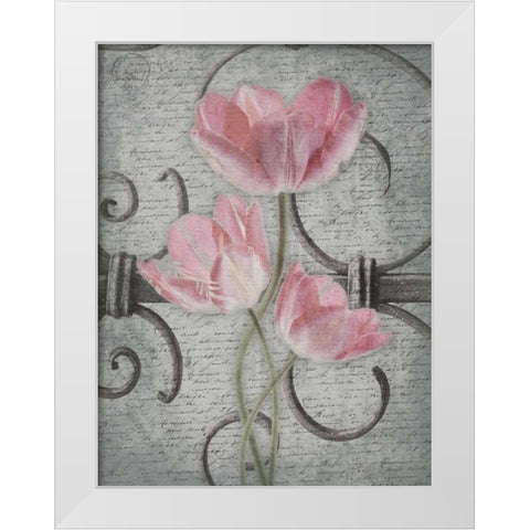 Floral Fence Mate 2 White Modern Wood Framed Art Print by Grey, Jace