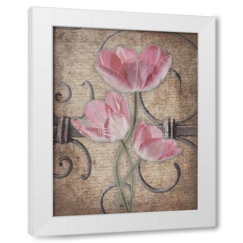 Floral Fence Mate 3 White Modern Wood Framed Art Print by Grey, Jace