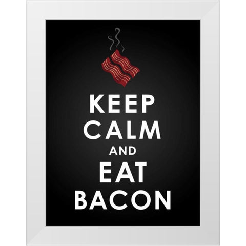 Bacon White Modern Wood Framed Art Print by Grey, Jace