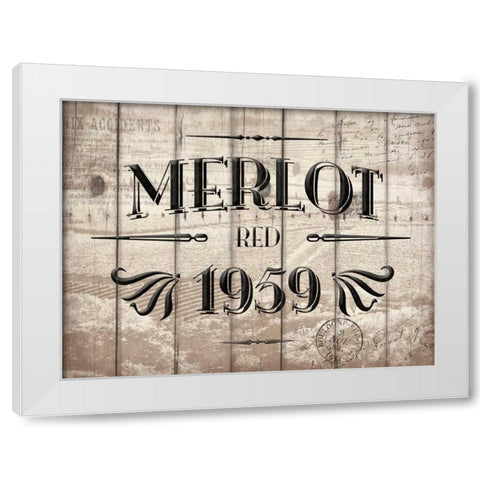 Merlot White Modern Wood Framed Art Print by Grey, Jace