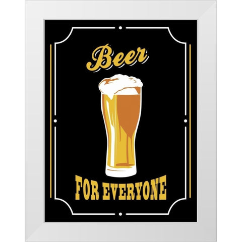 Beer 2 White Modern Wood Framed Art Print by Grey, Jace