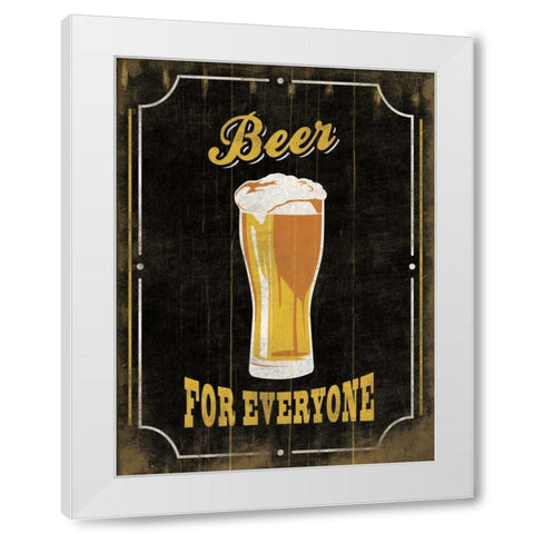 Beer White Modern Wood Framed Art Print by Grey, Jace