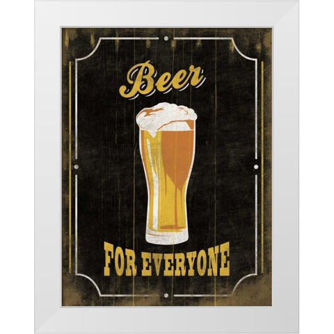 Beer White Modern Wood Framed Art Print by Grey, Jace