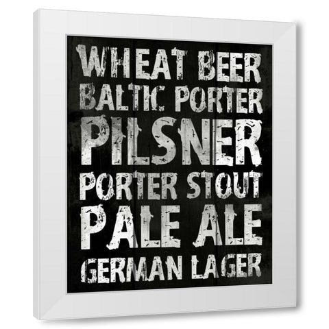 Wheat Beer White Modern Wood Framed Art Print by Grey, Jace