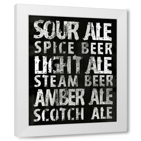 Sour Ale White Modern Wood Framed Art Print by Grey, Jace