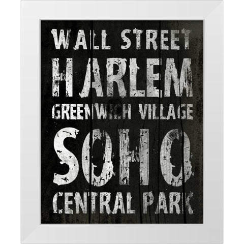 New York White Modern Wood Framed Art Print by Grey, Jace