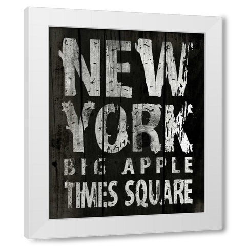 New York Mate White Modern Wood Framed Art Print by Grey, Jace
