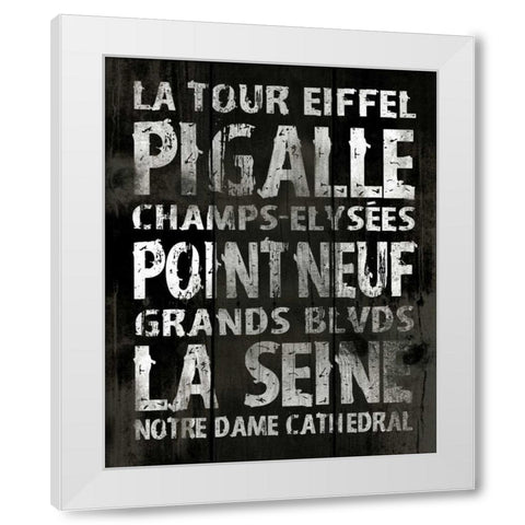 Paris Mate White Modern Wood Framed Art Print by Grey, Jace