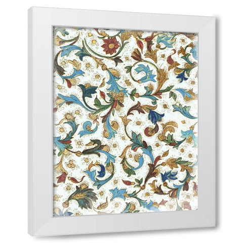 Floral Patterns White Modern Wood Framed Art Print by Grey, Jace