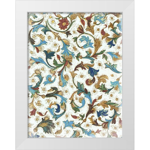 Floral Patterns White Modern Wood Framed Art Print by Grey, Jace