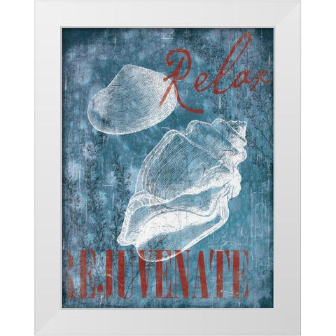 Relax Rejuvenate White Modern Wood Framed Art Print by Grey, Jace