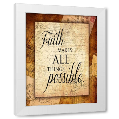 Faith White Modern Wood Framed Art Print by Grey, Jace