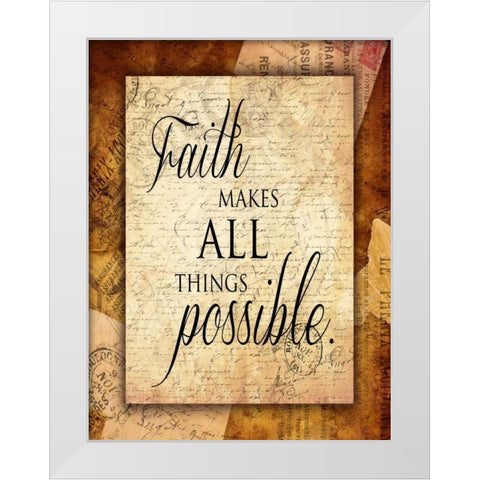 Faith White Modern Wood Framed Art Print by Grey, Jace