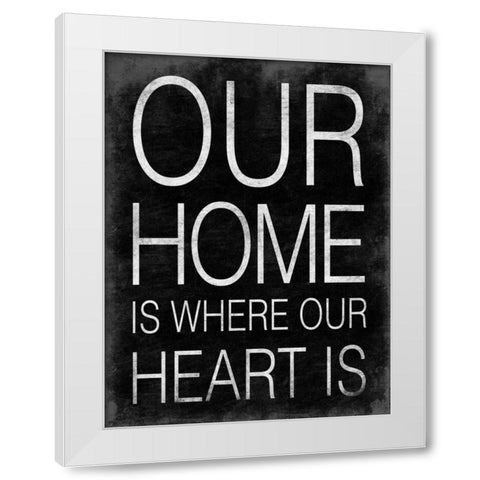 Our Home White Modern Wood Framed Art Print by Grey, Jace