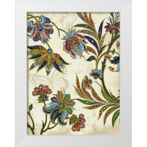 Floral Patterns 3 White Modern Wood Framed Art Print by Grey, Jace