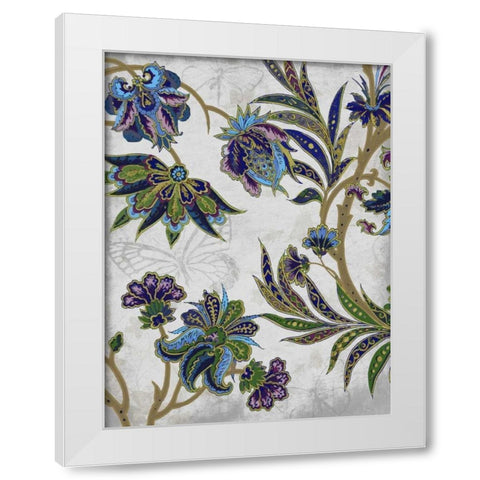 Floral Patterns White Modern Wood Framed Art Print by Grey, Jace