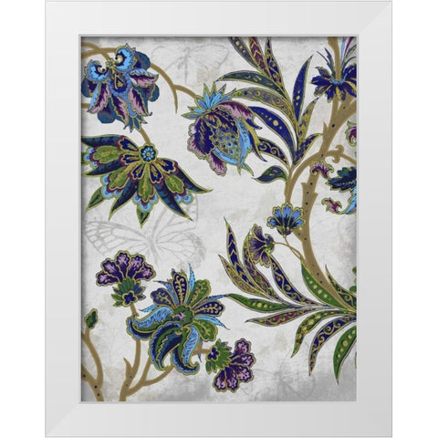 Floral Patterns White Modern Wood Framed Art Print by Grey, Jace