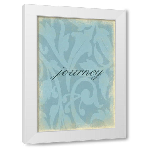 Journey White Modern Wood Framed Art Print by Grey, Jace