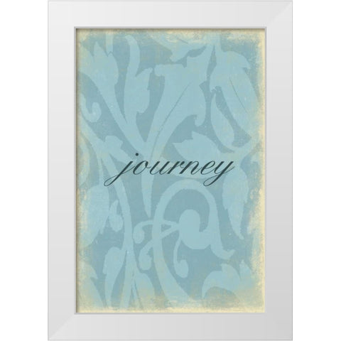 Journey White Modern Wood Framed Art Print by Grey, Jace