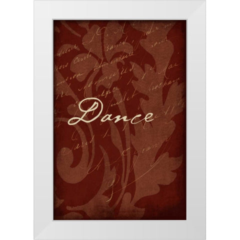 RED_dance White Modern Wood Framed Art Print by Grey, Jace