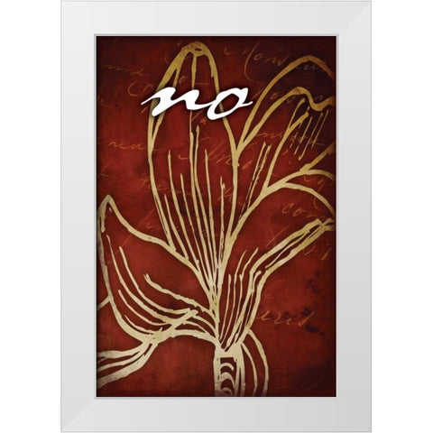 RED_no White Modern Wood Framed Art Print by Grey, Jace