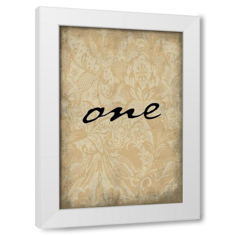RED_one White Modern Wood Framed Art Print by Grey, Jace