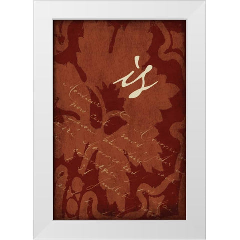 RED_is White Modern Wood Framed Art Print by Grey, Jace